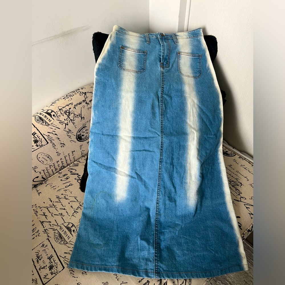 One of a Kind - Denim Maxi Skirt